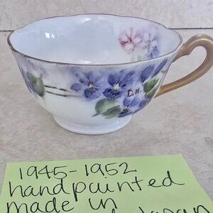 Occupied Japan Handpainted Delicate Teacup with Violets